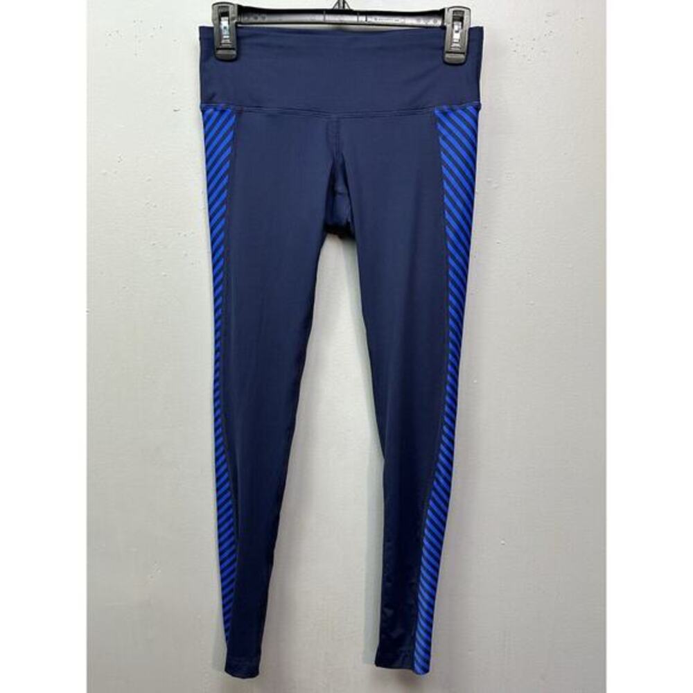 Athleta Leggings Womens XS Navy Blue Striped Side Panel 243002 Activewear Pants